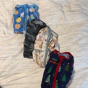 Little Sleepies Kids One Piece Set - Blue, Green, Red